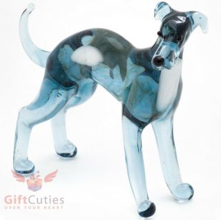 Art Blown Glass Figurine Of The Whippet Dog