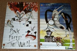 Pink Floyd 2 X The Wall Posters From 1982 By Gerard Scarfe