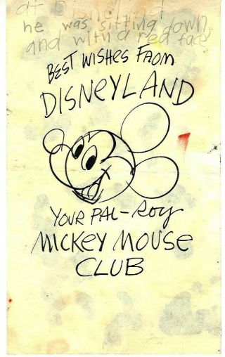 Kd Art,  Roy Williams,  Mickey Mouse Club,  1950’s