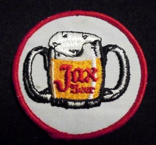 Vintage Jax Double Handled Beer Glass 3 " Patch Jackson Brewing Co.  Orleans