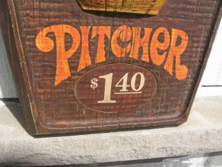 Vintage Olympia brewing Beer on tap sign tavern pub bar PITCHER $1.  49 OLY 2