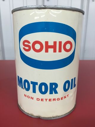 Sohio Motor Oil Quart Can Metal