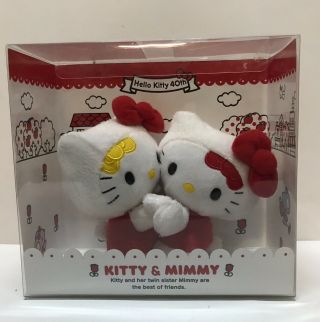 Hello Kitty And Mimmy 40th Anniversary Limited Plush From Japan 2014