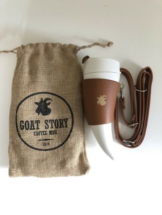 Goat Story Coffee Mug Goat Horn Mug With Straps (2) And Bag -