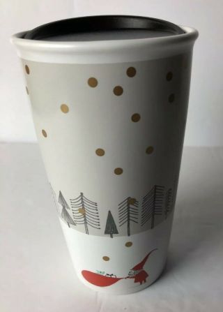 Starbucks 2018 Christmas Limited Edition Ceramic Travel Tumbler Coffee Mug
