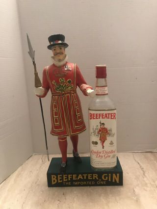 Vintage Beefeater Gin Back Bar Display Statue