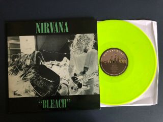 Nirvana ‎– Bleach Lp Vinyl Ex/ex Yellow Marbled