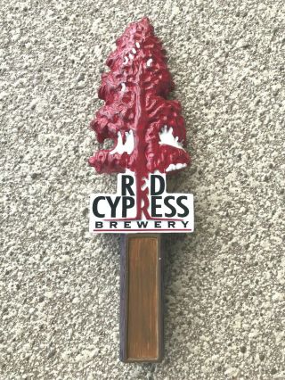 Rare Tree Red Cypress Brewery Draft Beer Tap Handle Draught Marker