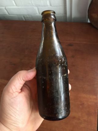 Coca - Cola Louisville,  Kentucky Amber Brown Coke Bottle Straight Sided