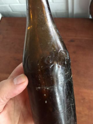 Coca - Cola Louisville,  Kentucky Amber Brown Coke Bottle straight sided 2