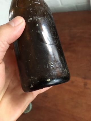 Coca - Cola Louisville,  Kentucky Amber Brown Coke Bottle straight sided 3