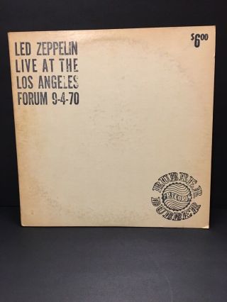 Led Zeppelin Live At The Los Angeles Forum 9 - 4 - 70 Rubber Dubber Rare 2 Lp Album