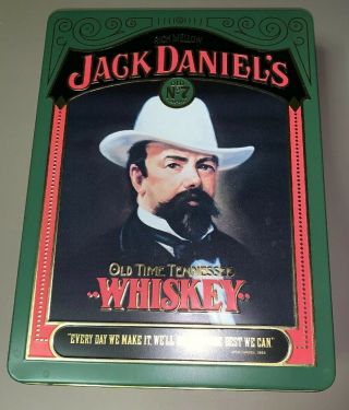 Vintage Jack Daniels Old Time Tennessee Whiskey Tin Box Old No 7 Brand Rare