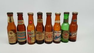 (8) Different Better 4.  25 " Beer Mini Bottles Group 8 - Vintage