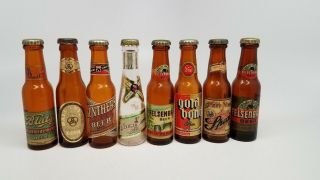 (8) Different Better 4.  25 " Beer Mini Bottles Group 7 - Vintage