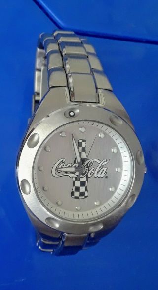 Coca - Cola Mens Fossil Brand Watch Stainless Steel Strap Coca Cola Collectible