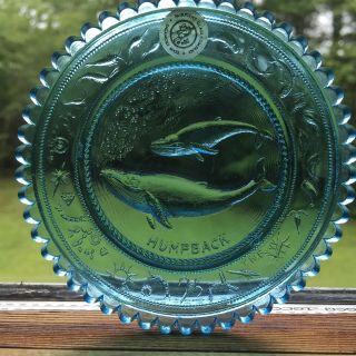 Humpback Whale Thornton W Burgess Pairpoint Glass Cup Plate Gentle Giants Whales