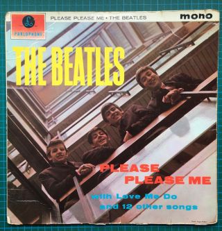 The Beatles - Please Please Me - 1963 Black/yellow Uk Mono