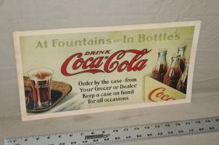 Scarce 1930s Drink Coca Cola Fountains Bottles General Store Display Sign Coke