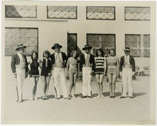 Vintage 1920s Swim - Easy Swimsuits Photograph Bathing Beauty Models,  Mariachi Men