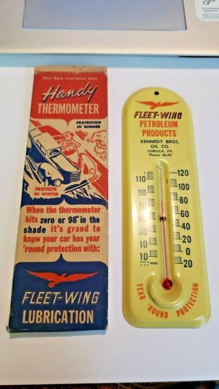 Vintage Fleet - Wing Gasoline Thermometer 1940 