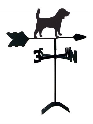 Beagle Roof Weathervane Black Wrought Iron Look Made In Usa Tls1061rm
