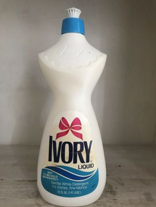 1980s Vintage Ivory Dishwashing Soap 22 Oz Liquid Detergent Full Bottle Nos