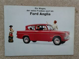 Ford Anglia Sales Brochure Switzerland 38244/652 (1962)