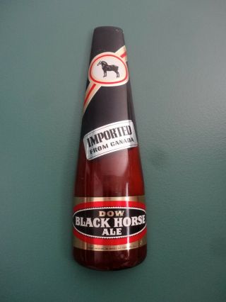 VINTAGE 1974 DOW BLACK HORSE ALE BEER IMPORTED FROM CANADA BAR SIGN 5