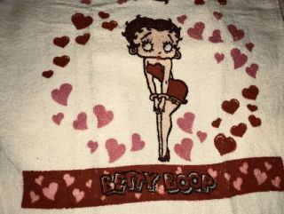 BETTY BOOP Set Of 4 Hand Towels 100 Cotton 2005 3