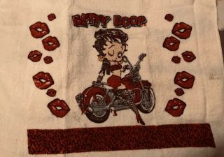 BETTY BOOP Set Of 4 Hand Towels 100 Cotton 2005 5