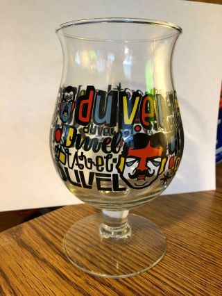 1999 Duvel Belgian Artist Series Rare Tulip Beer Glass By Denis Meyers Barware
