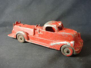 Old Vtg Diecast Kiddie Toy Hubley Fire Engine Red Truck Vehicle Made In Usa