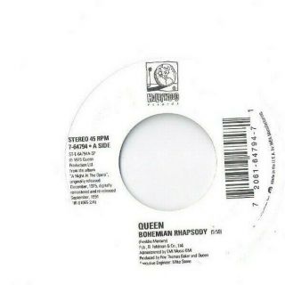 Queen Bohemian Rhapsody / The Show Must Go On 45 Record Rare Jukebox Promo 1991