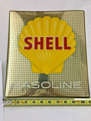 Vintage Shell Oil Pump Decal Old Gold Dri Mark 11 Inches By 12.  25 Inches