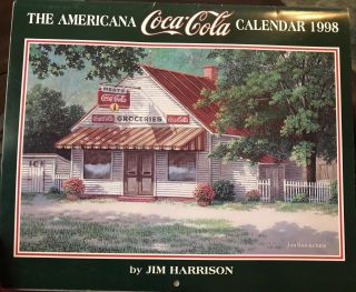 11x13 Coca - Cola Americana Calendar 1998 By Jim Harrison Denmark Sc Artist