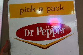 DRINK DR PEPPER PICK A PACK PORCELAIN METAL SIGN GENERAL STORE SODA POP COKE GAS 2