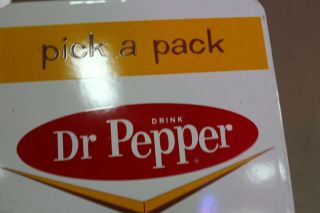 DRINK DR PEPPER PICK A PACK PORCELAIN METAL SIGN GENERAL STORE SODA POP COKE GAS 5