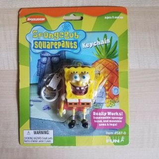Spongebob Squarepants Official Foam Keychain 2000 Nickelodeon Rare