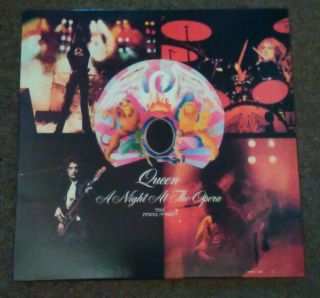 Queen - A Night At The Opera - Rare 12 " Red Vinyl Lp Alternate Sleeve Freddie Me