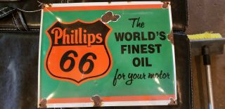 Vintage Phillips 66 Porcelain Sign