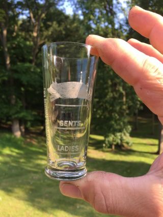 Rare Pre - Prohibition Whiskey Shot Glass The Ullman Einstein Co.  Cleveland Ohio