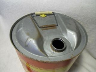 Vintage 5 gallon Stancan Metal Gas Can with spout 2