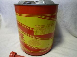 Vintage 5 gallon Stancan Metal Gas Can with spout 3