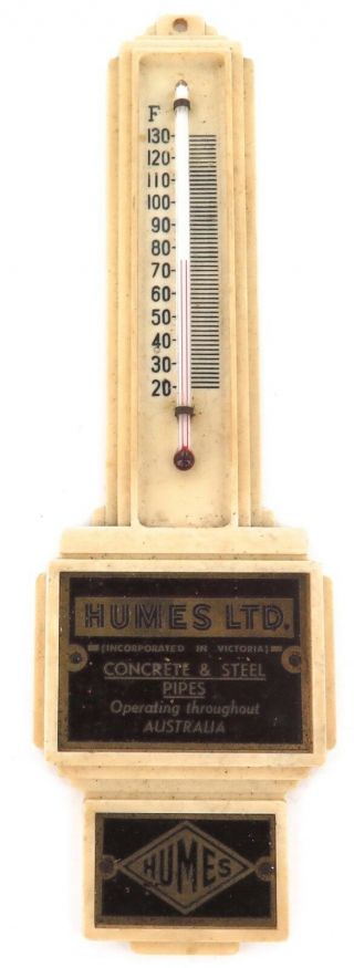 Vintage Bakelite Dobros Advertising Thermometer.  Humes Ltd,  Australia.