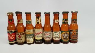 (8) Different Better 4 " Beer Mini Bottles Group 5 - Vintage