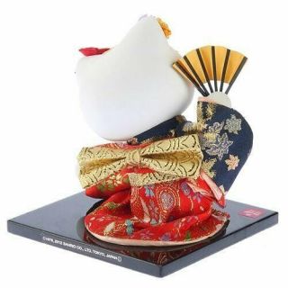 Hello Kitty Japanese Red Kimono Plush Doll Pottery 16 cm Momiji Japan F/S 6