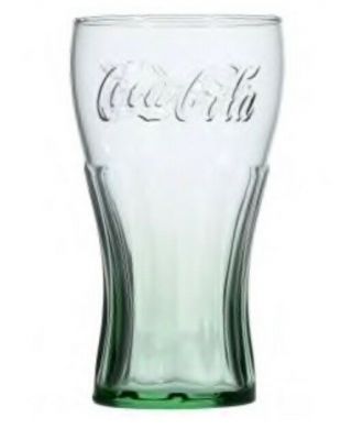 Coca Cola Green Drinking Glass 16 Oz Green Classic Glassware Coca Cola Brand
