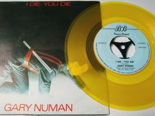 Gary Numan 7 " Yellow Vinyl - I Die:you Die - Rare & Orig 1980 Dutch Single Ex