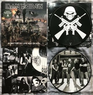 Rare Iron Maiden - A Matter Of Life And Death - 2 Lp Picture Disc Vinyl Record